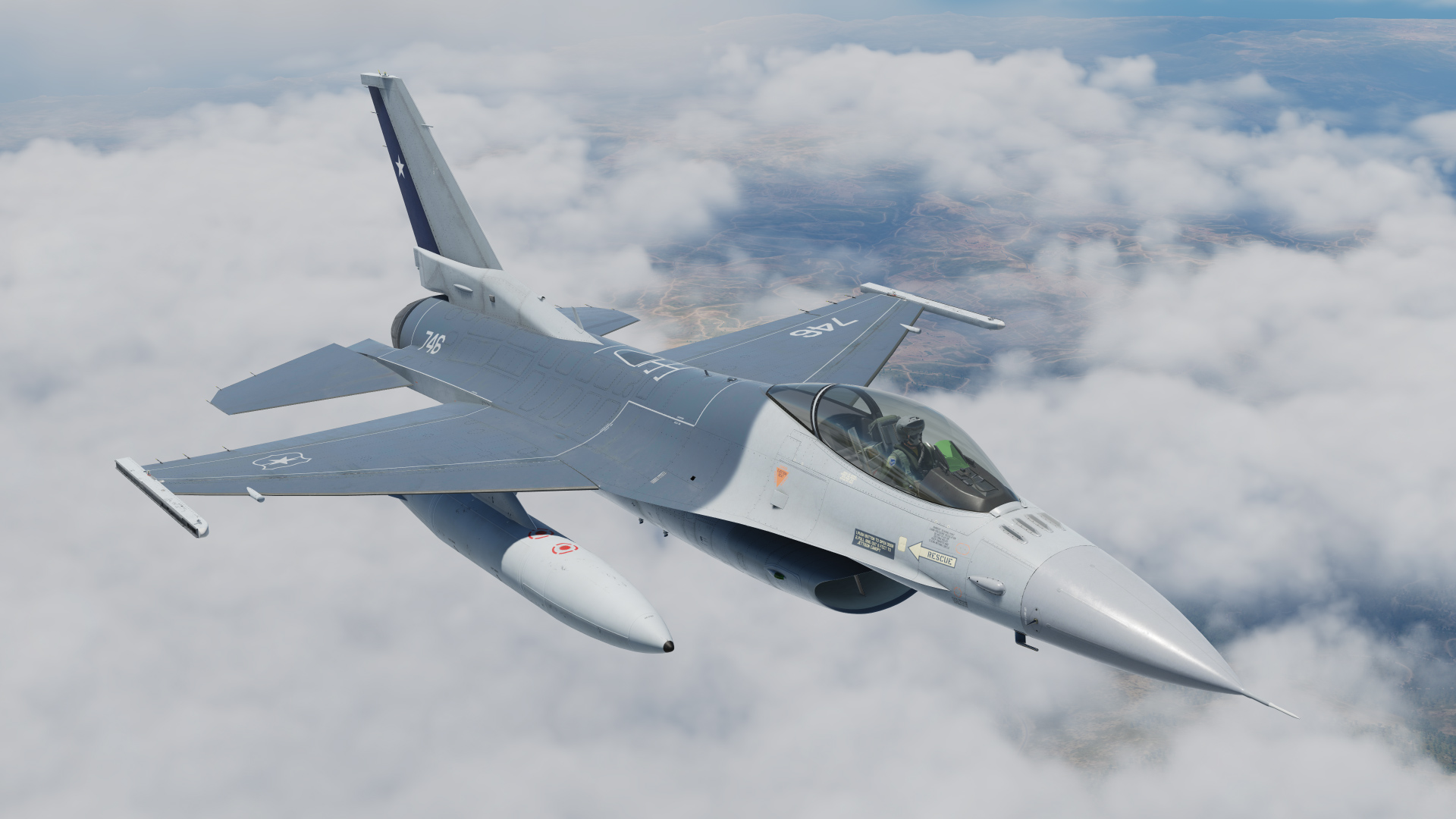 DCS: F-16C Viper in colors of F-16 of Chilean Air Force (FACH) - DCS 2.7