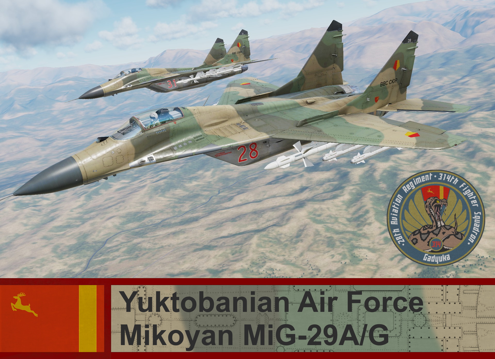 Yuktobanian Air Force Mig-29A/G - Ace Combat 5 (314th Fighter Squadron)