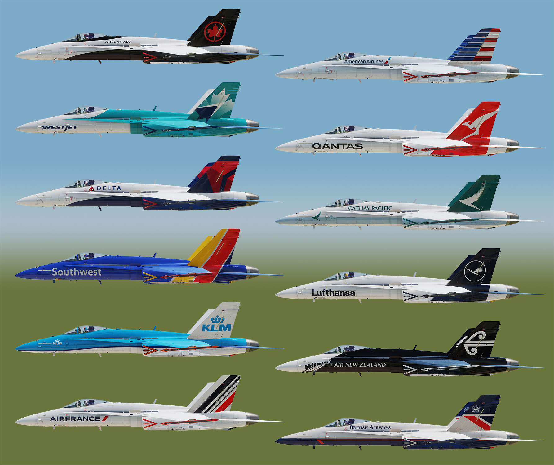 Airline Livery Master Collection F-18