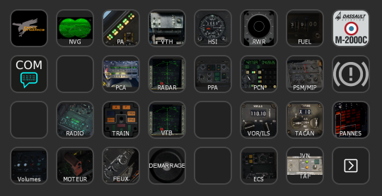 Mirage 2000 profile for Streamdeck