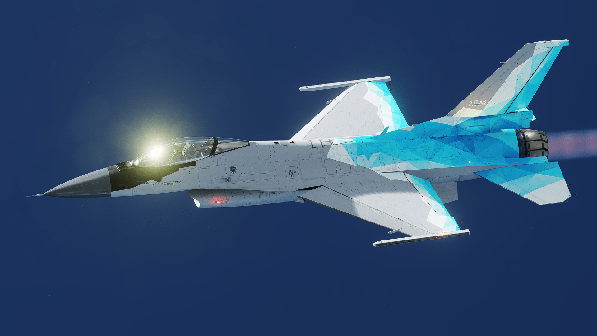 Atlas - F16 Blue Geometric