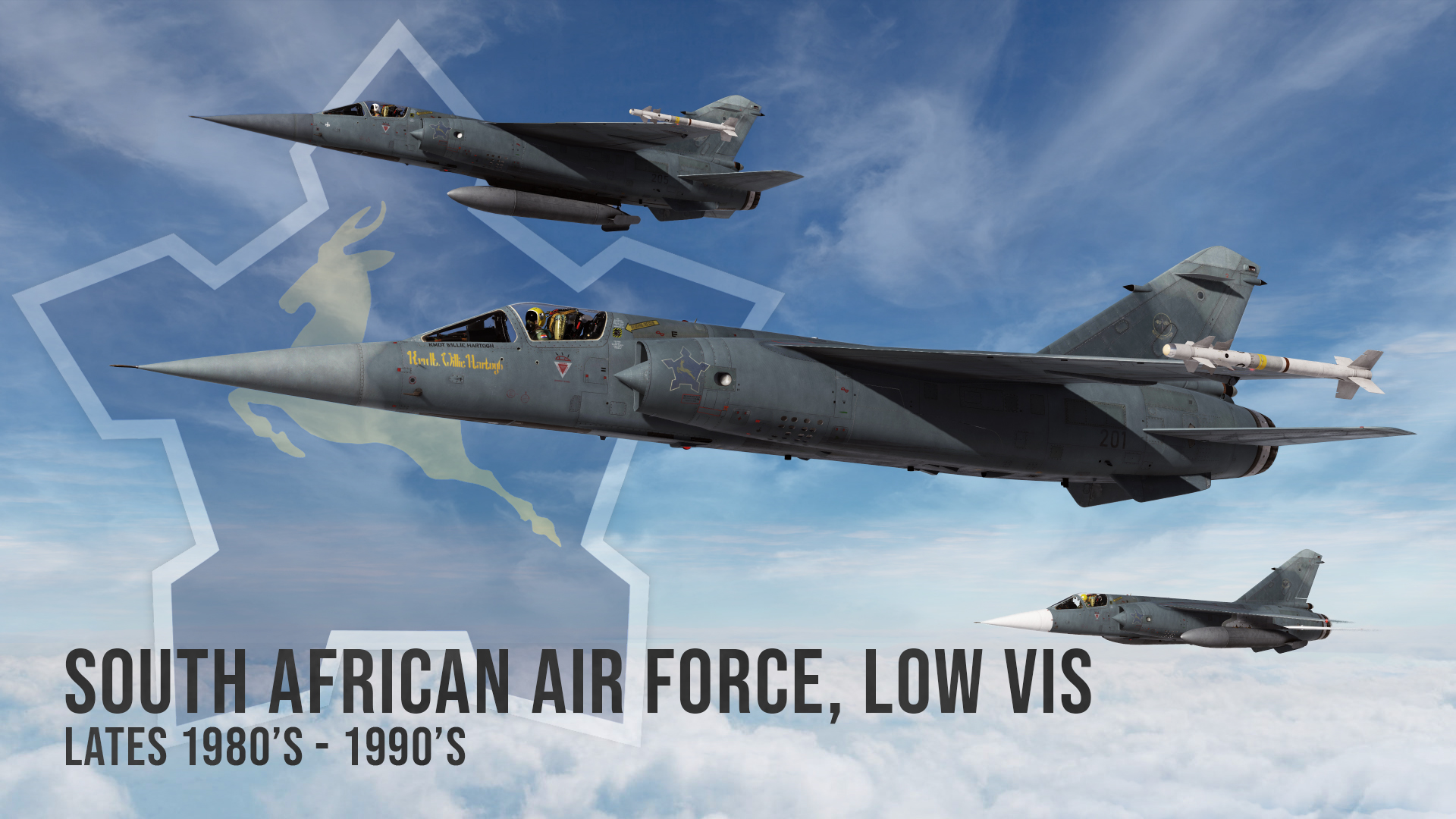 Mirage F-1CZ, South African Air Force low viz pack,  V1.0, PART 1/2
