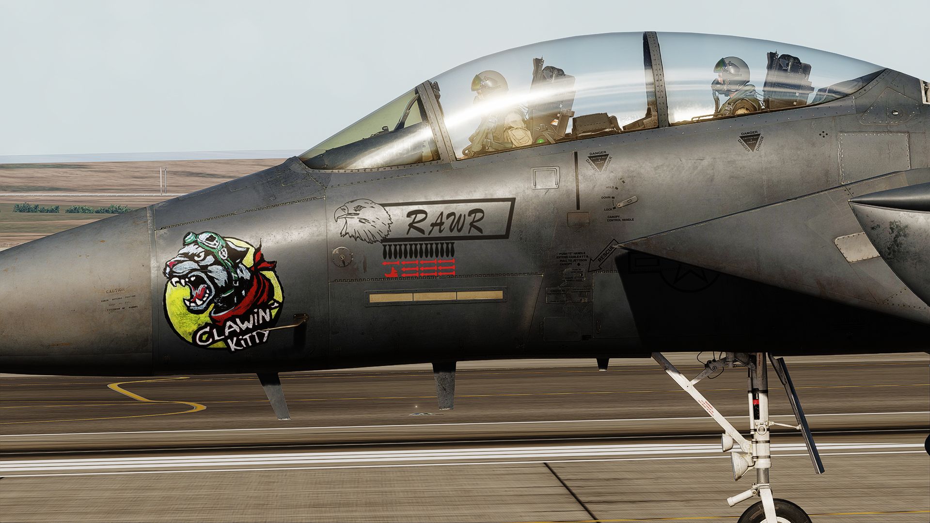 F-15E Strike eagle LN 96-204 "Clawin Kitty"