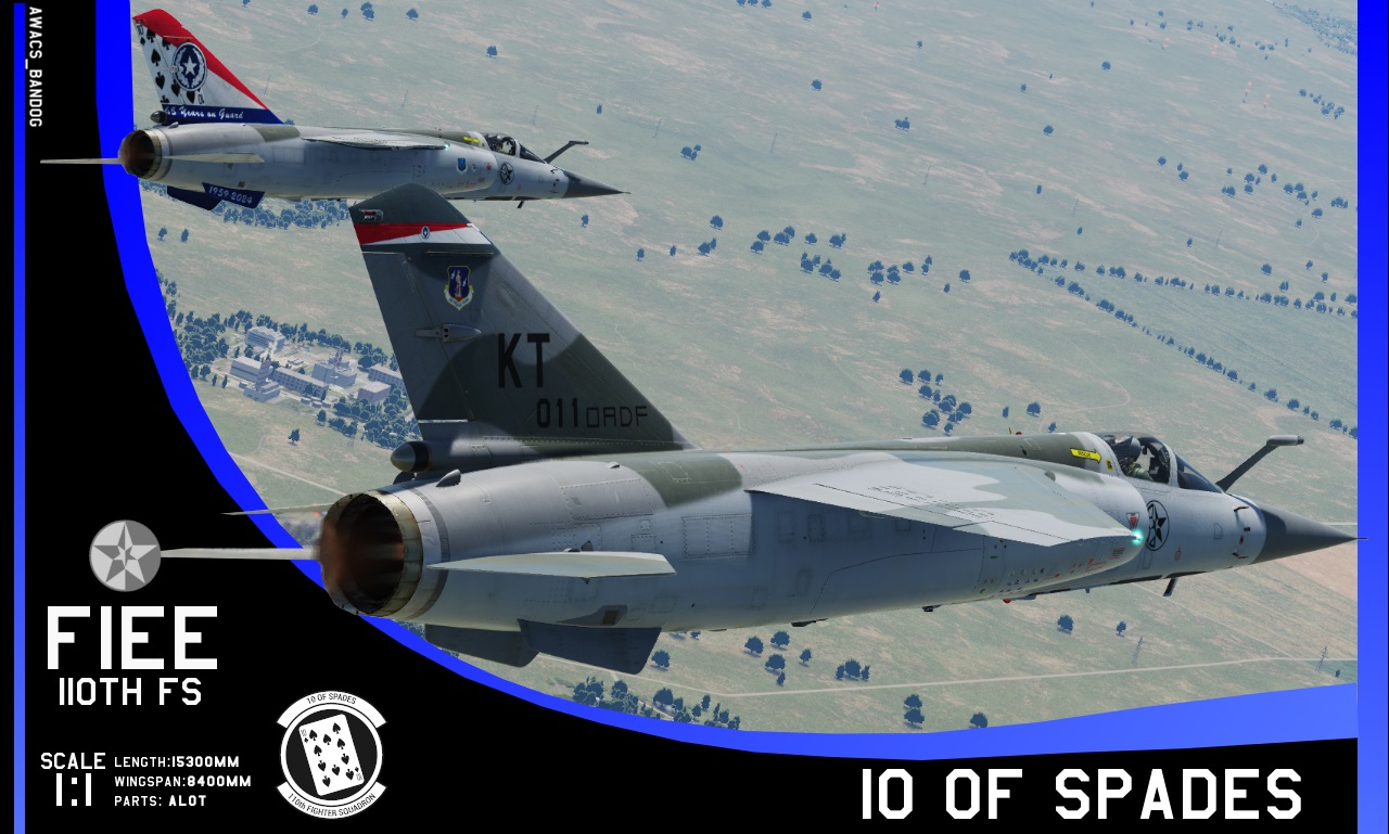 Ace Combat - 110th Fighter Squadron "10 of Spades" Kenton Air National Guard Mirage F1EE
