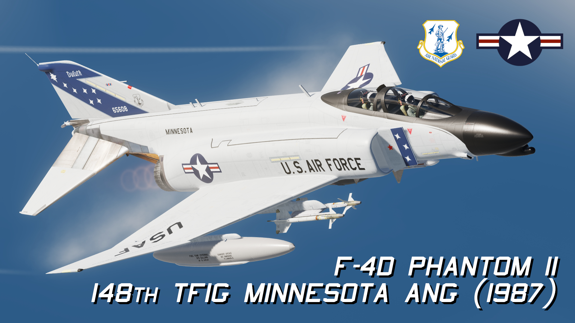 USAF F-4D Phantom II 65-0608 Minnesota ANG, 1987 (VSN F-4B/C)