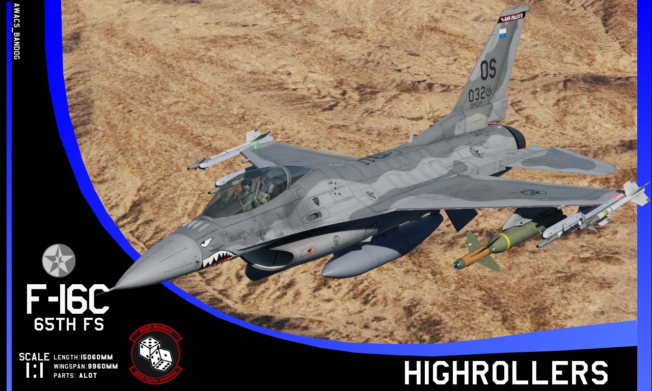 Ace Combat - 65th Fighter Squadron 'High Rollers' F-16C