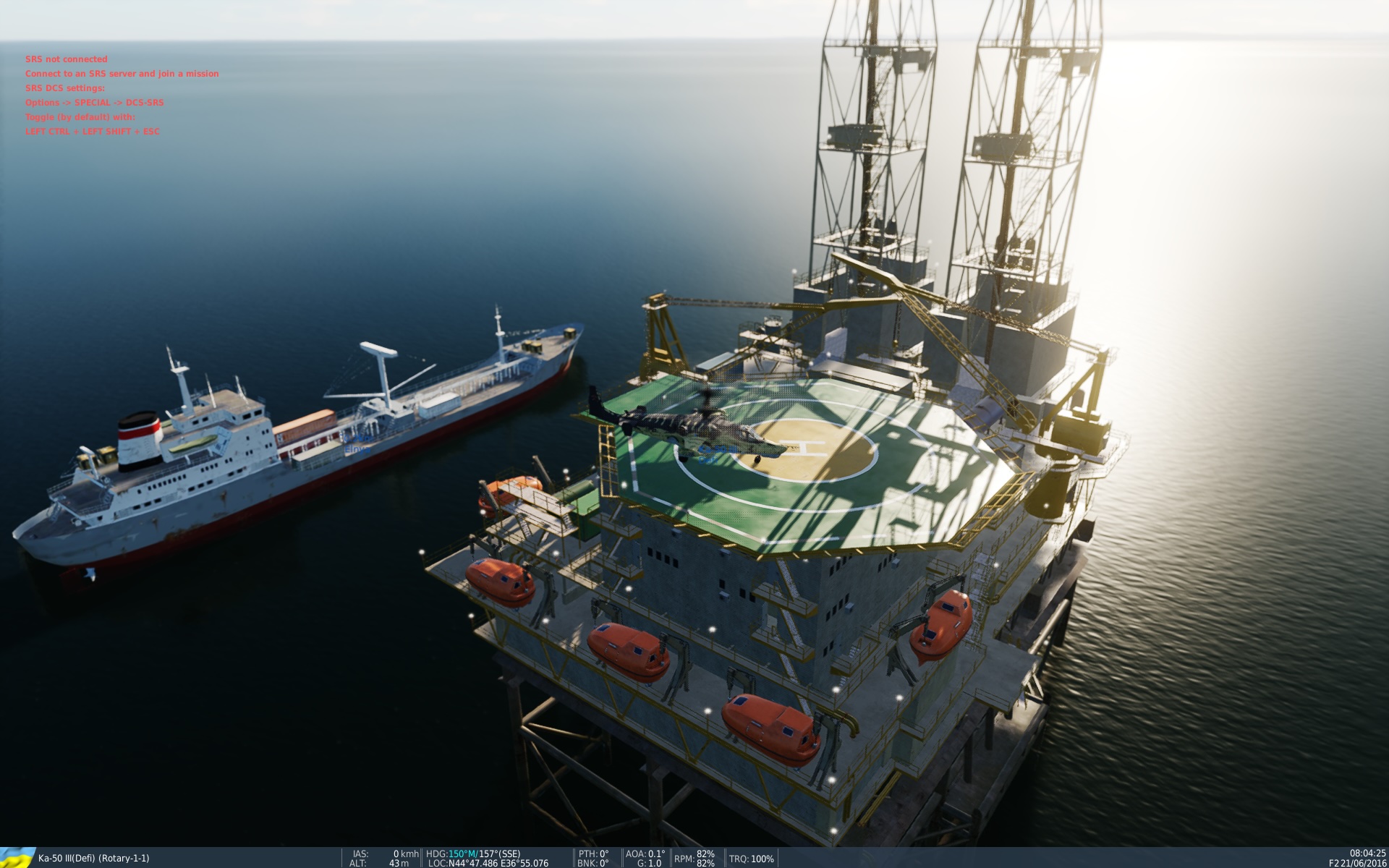 DEFIs Training Mission [04] - Landing on an Oil Rig in the KA50 Black Shark 3