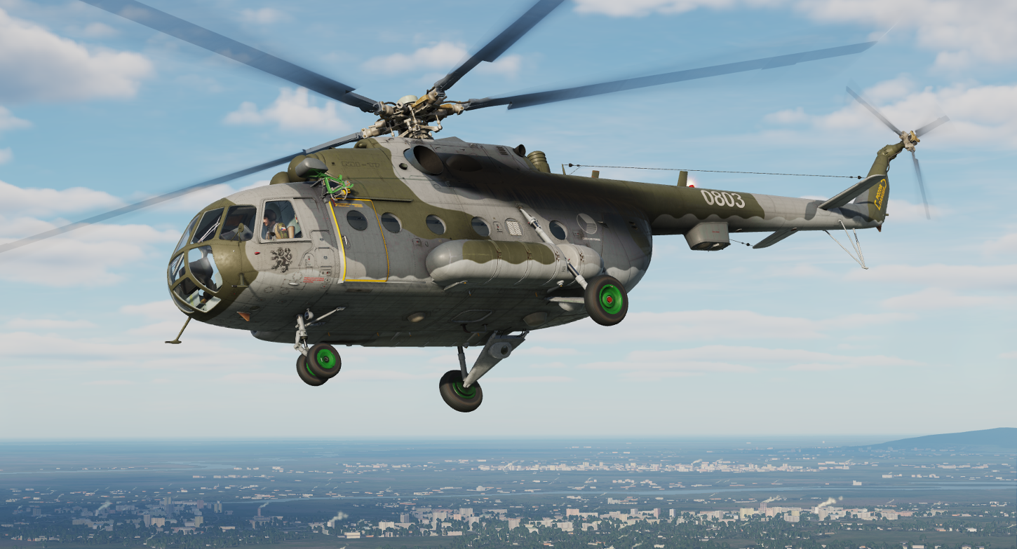 Czech Mi-17 camouflage with grey - low visible insignia according to NATO standard