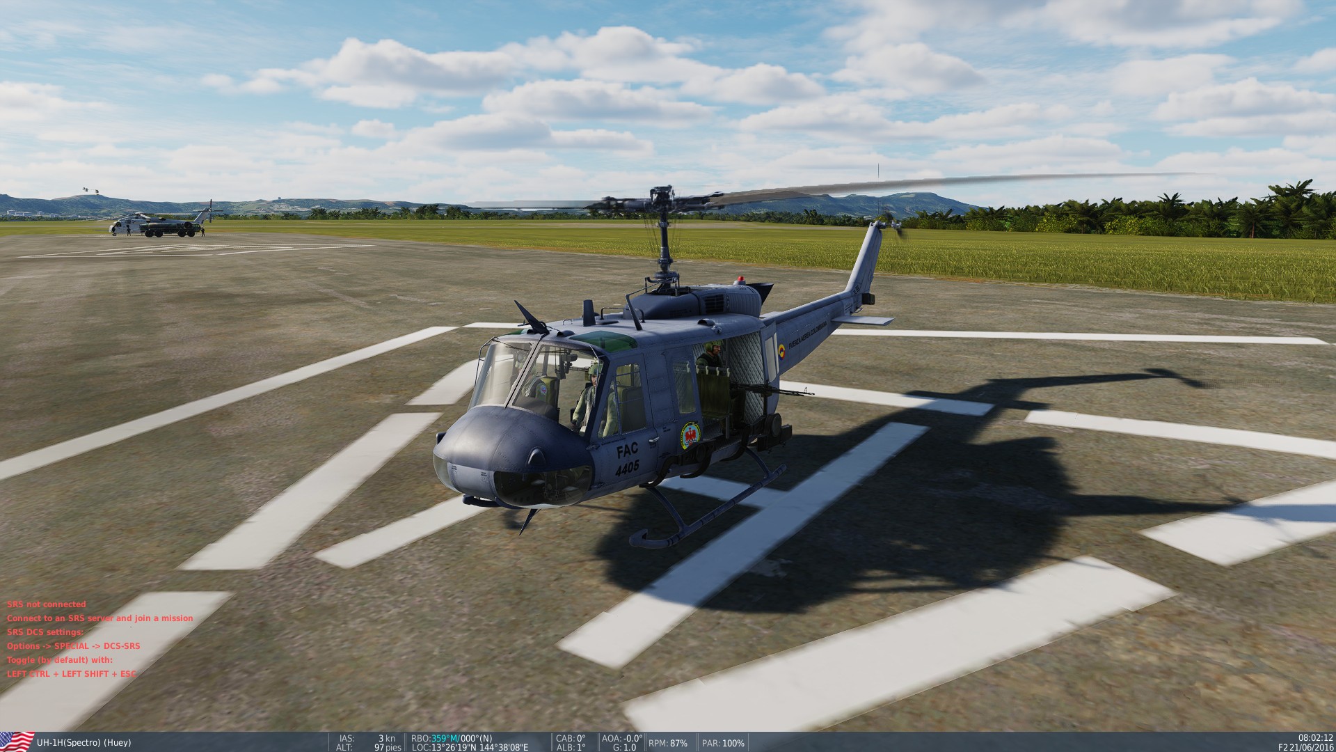 Piel Fuerza Aerea Colombiana FAC para UH-1H