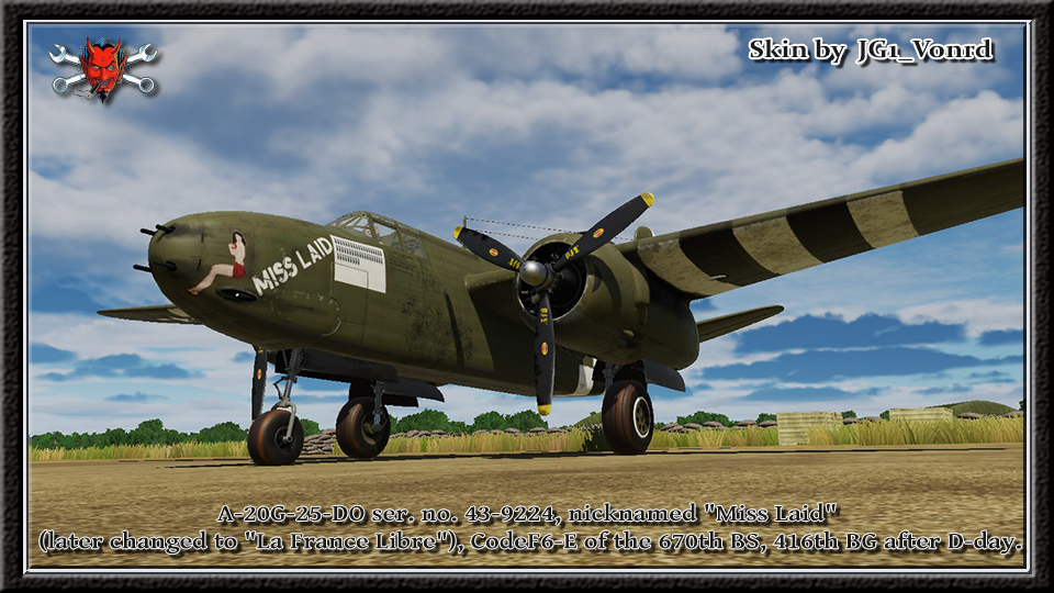 A-20G "Miss Laid" ("La France Libre") and generic skins