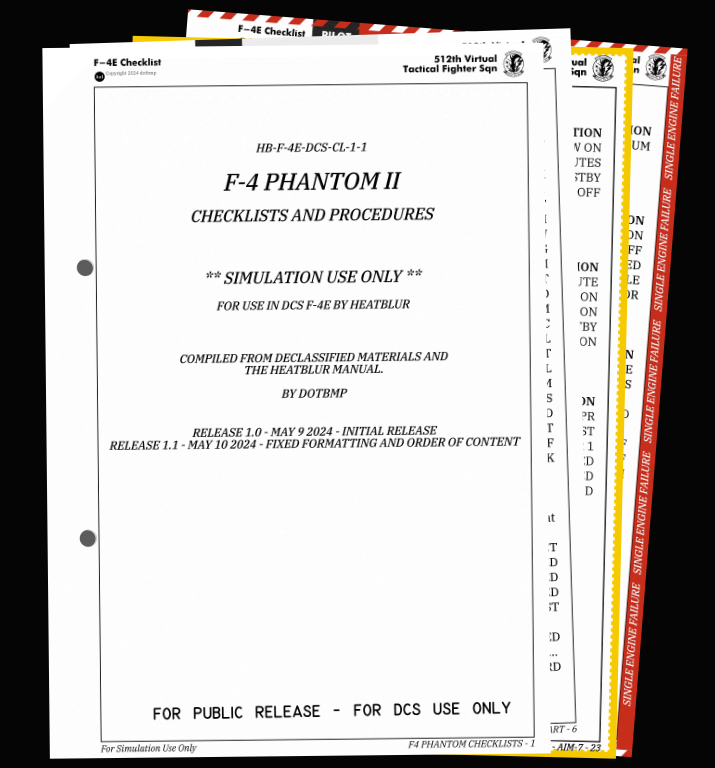 F-4E Checklists and Procedures - A5 Format Printable (UPDATED v1.2)
