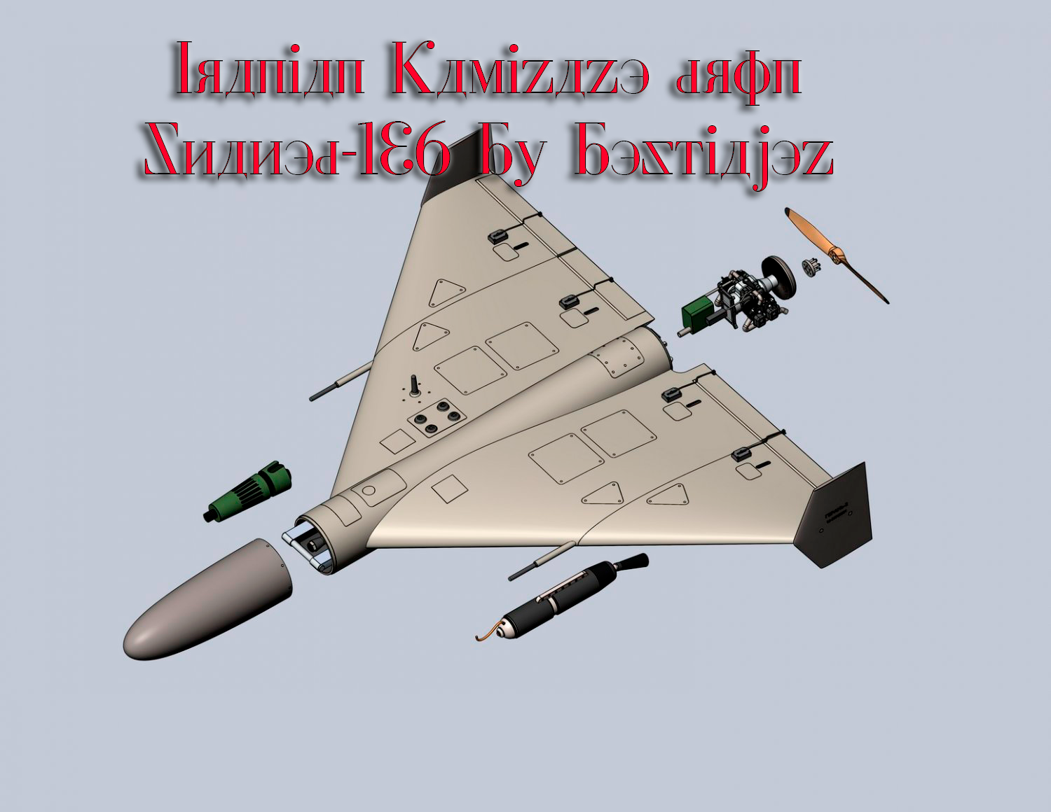 Flyable Iranian Kamikaze Dron SHAHED 136 V1 0