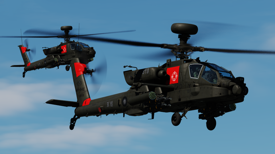 Republic of China Army (Taiwanese Army) AH-64E Aggressor Liveries Pack (Version 1.0)