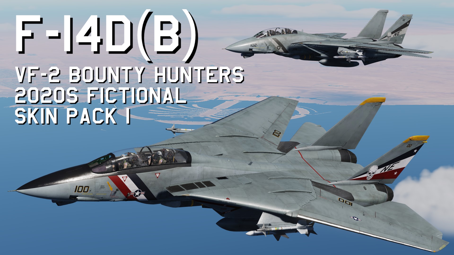 F-14D(B) VF-2 Bounty Hunters 2020s fictional Skin Pack 1 update 2024/08/16