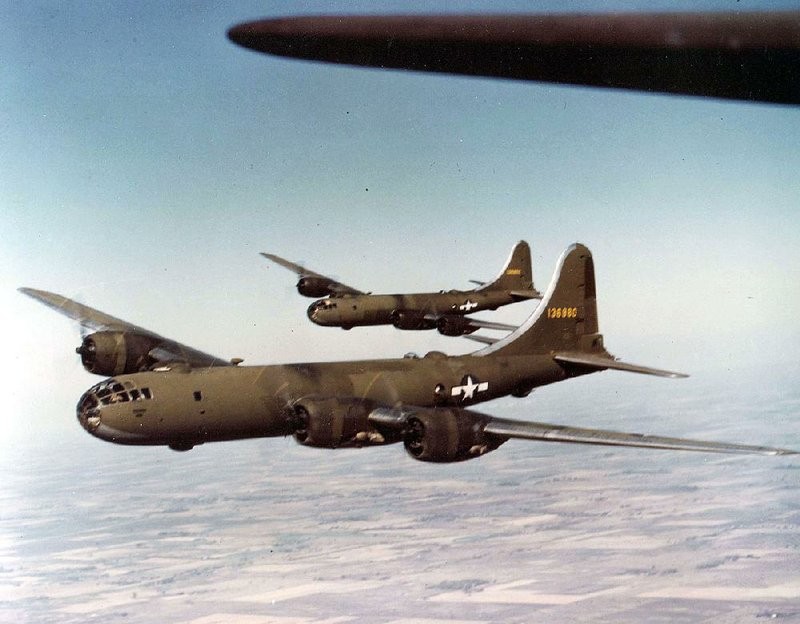 B-29 Superfortresses in flight
