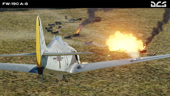 A-8 attacking Polikarpov I-16s