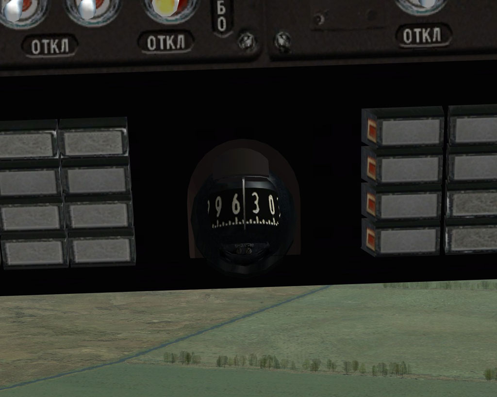 Вид магнитного компаса в кабине КА-50