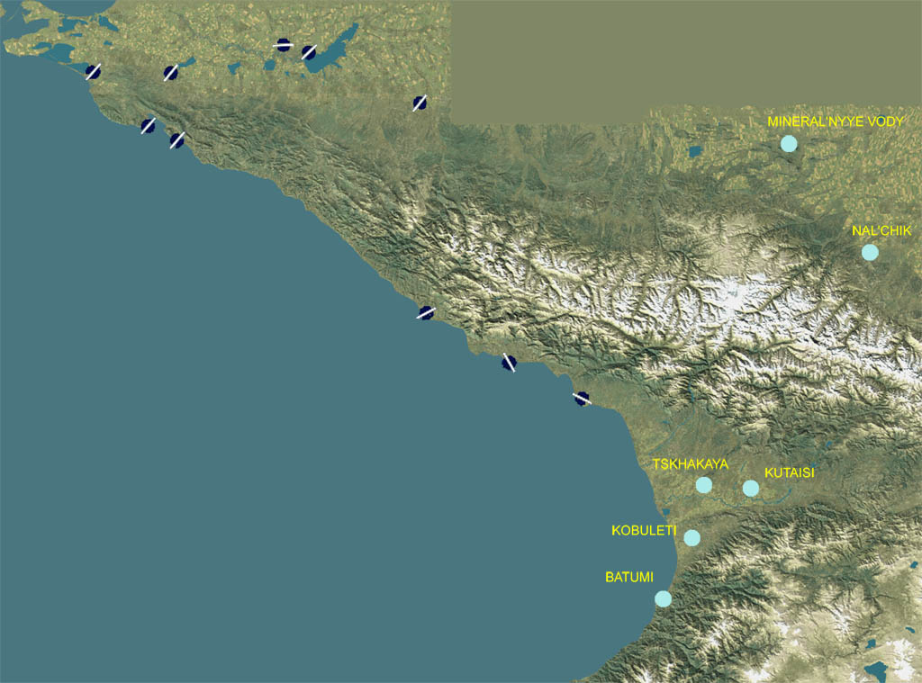 Общая площадь моделируемой территории в симуляторе Черная Акула составляет около 330 000 кв. км.