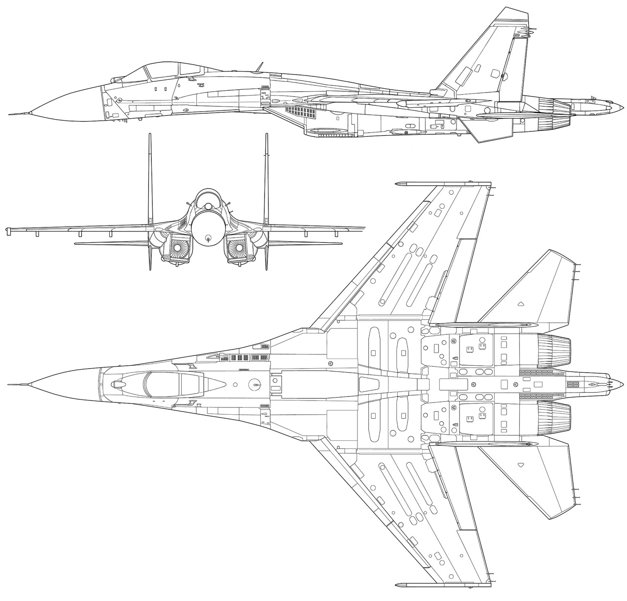 Sukhoi S-55 y S-56 ¿Posible relevo de nuestros F-16? - Página 3 Su-27-drawings_preview