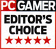 PC Gamer Editor's Choice 5 stars award