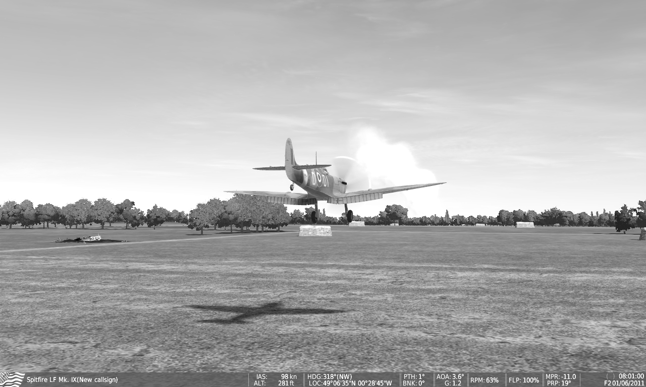 Emergency landing - Spitfire