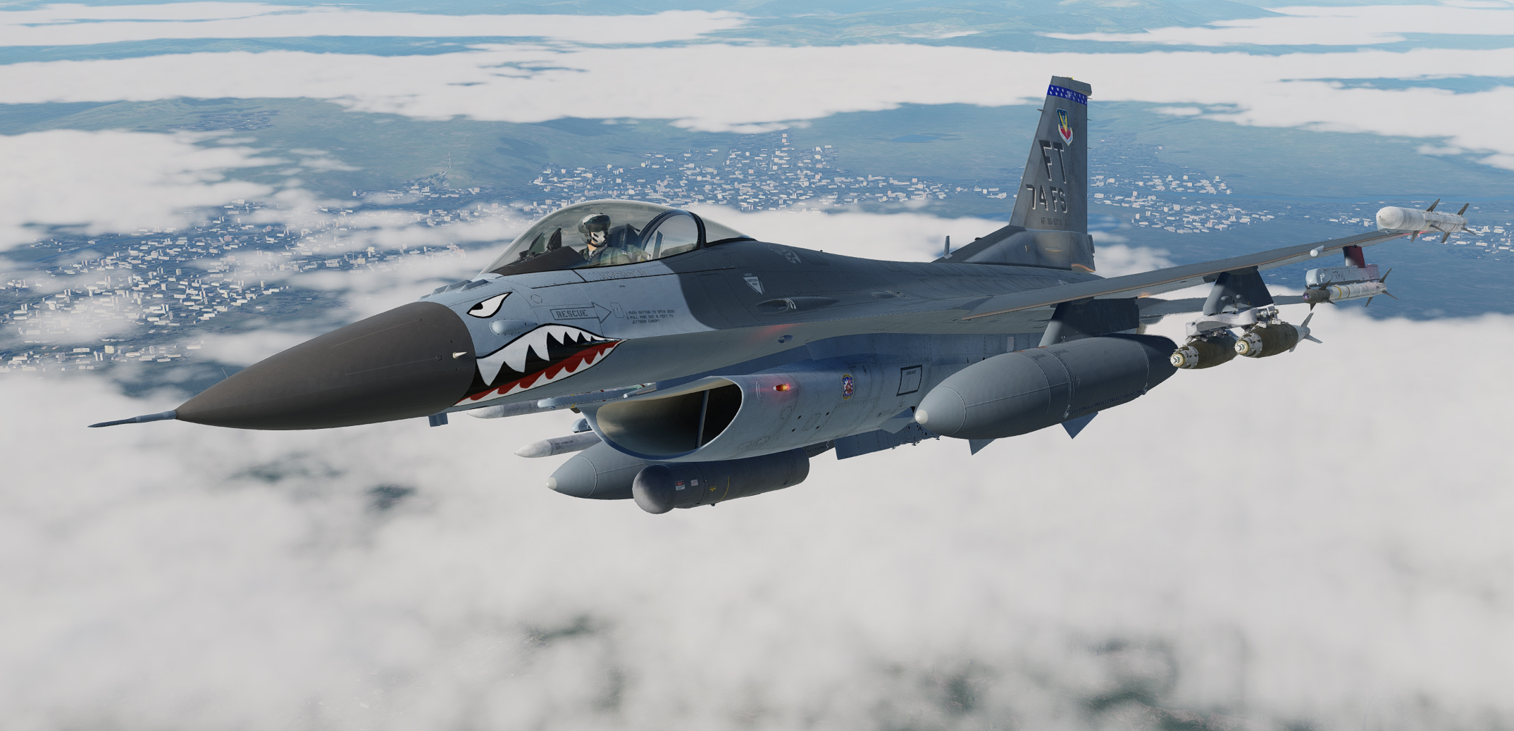 90-0776, 74th Fighter Squadron "Flying Tigers", 23rd Wing, Pope Air Force Base, NC (1995)