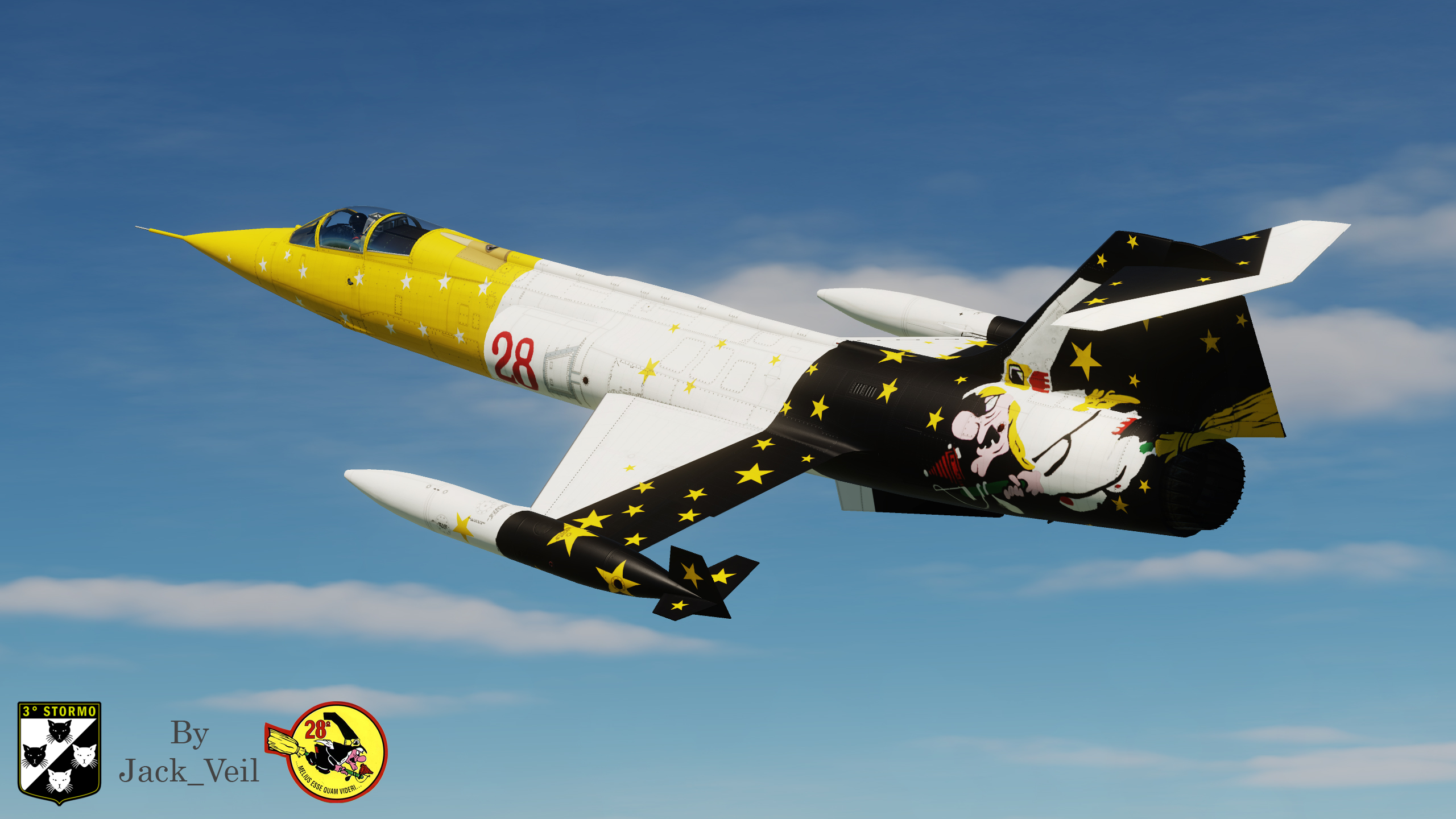 F-104G MM6579 " STREGA " Special Color AMI Italy Air Force 28° Gruppo 3° Stormo 1989 for VSN F-104G EFM