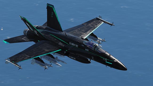 Blu Arrow Force FA-18C Hornet Skin - Jet Black (3)