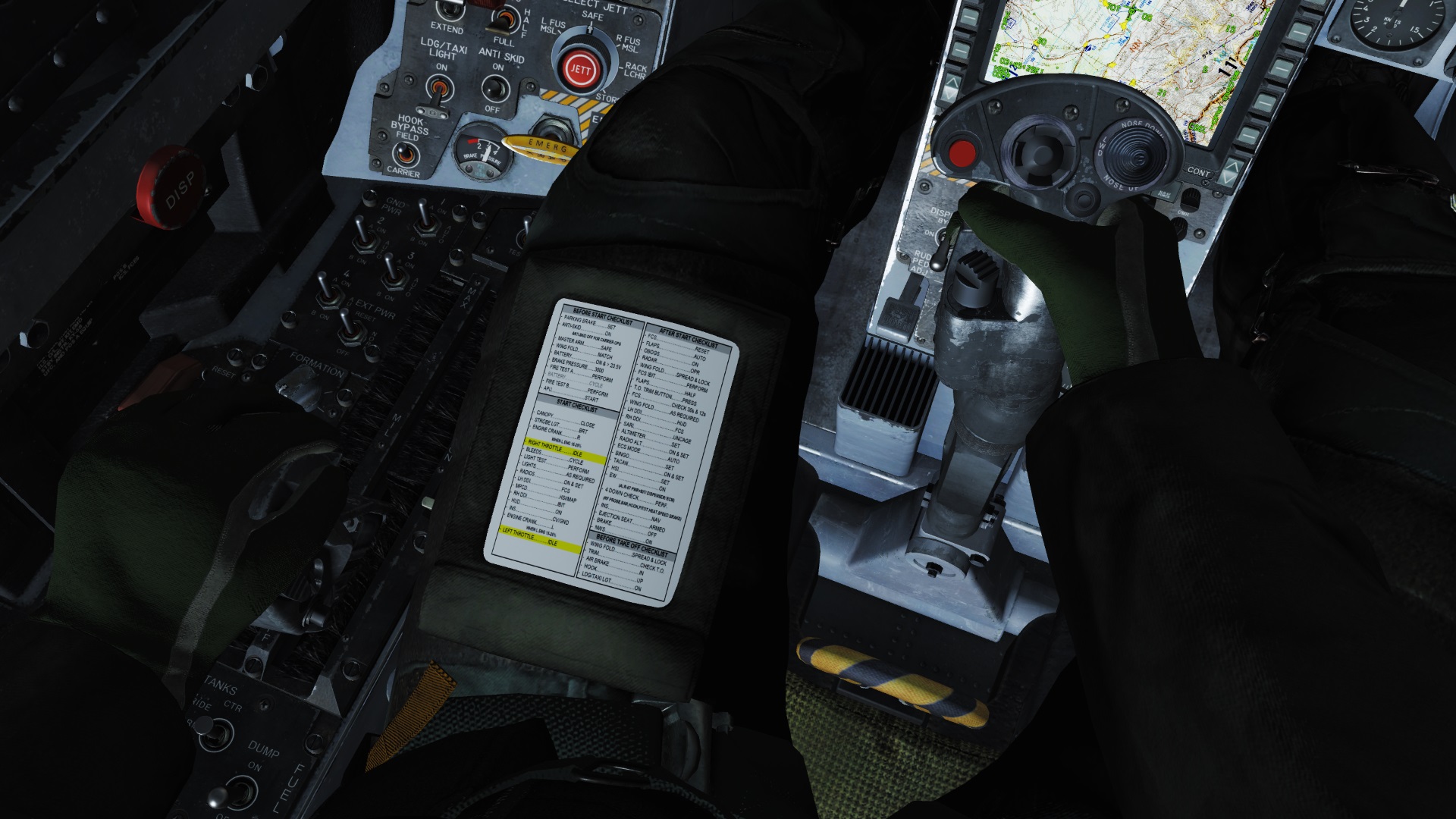 F A 18C Pilot Cockpit Kneeboard By Gizmo