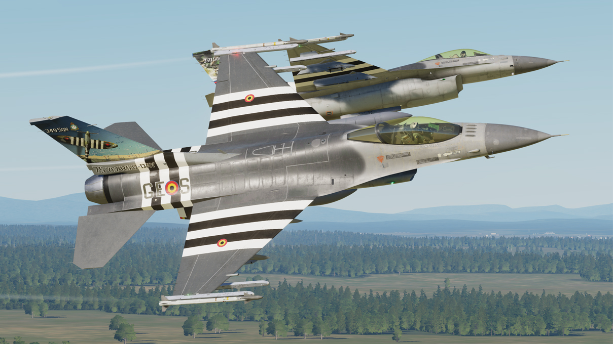 Belgian Air Force F-16 350 Squadron 75th Anniversary D-Day 