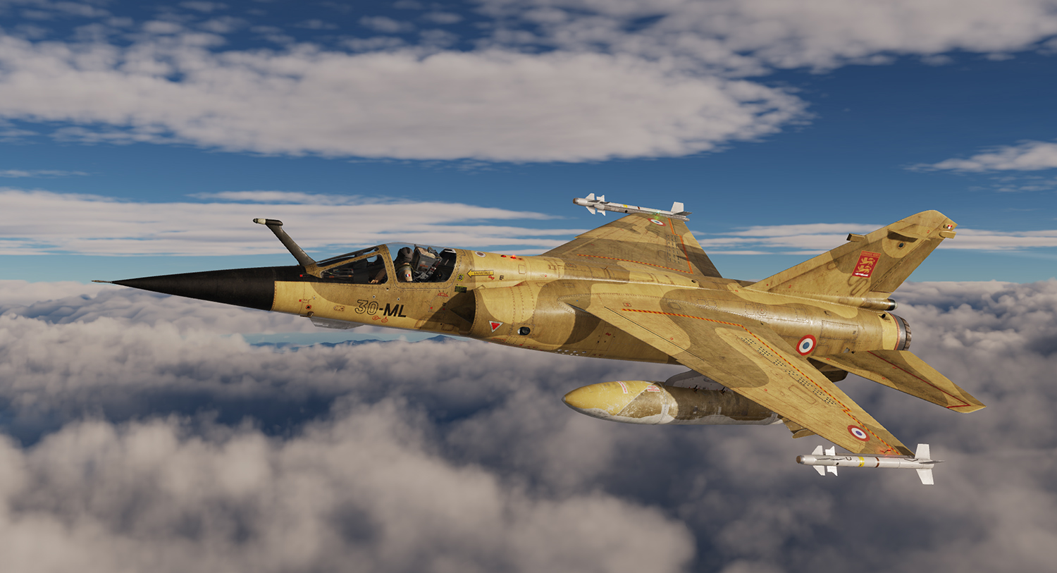 Mirage F-1 CE 2/30 Normandie Niemen Desert Camo weathered (Fictional) Updated
