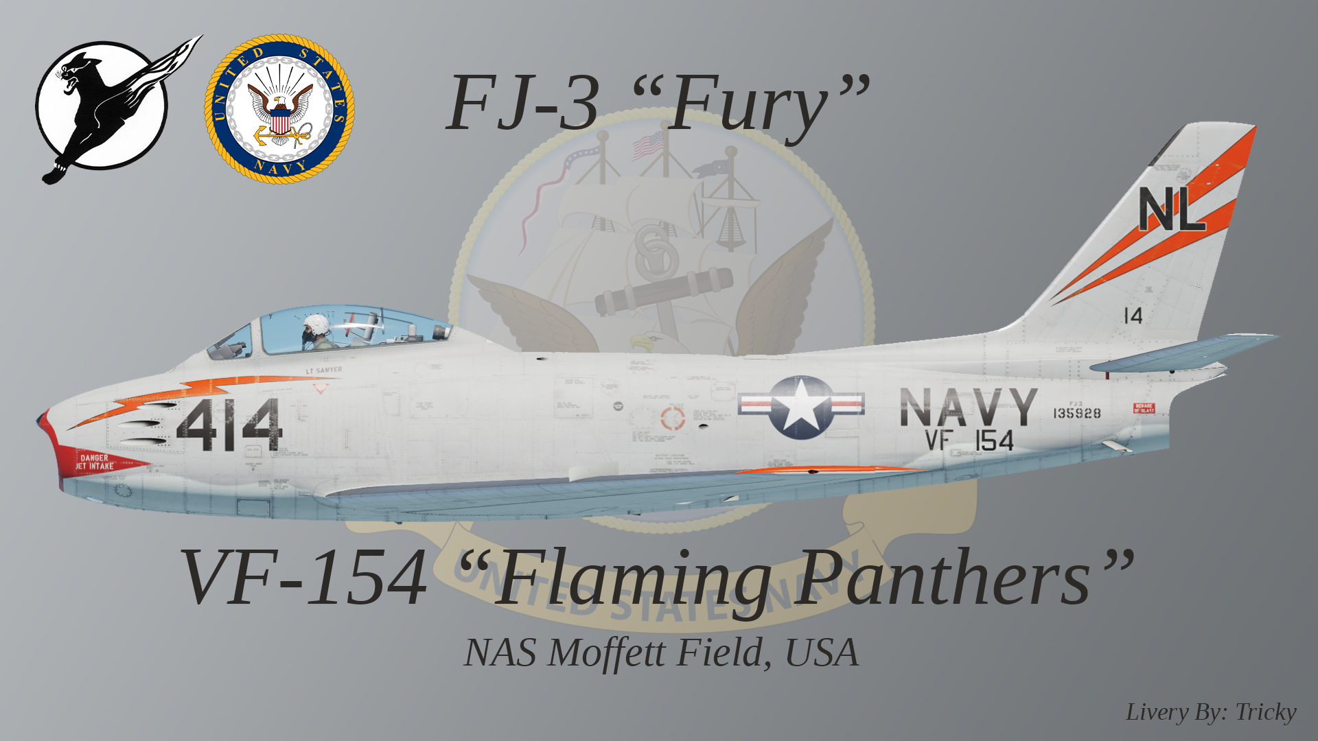 F-86F - VF-154 FJ-3 Fury - 414