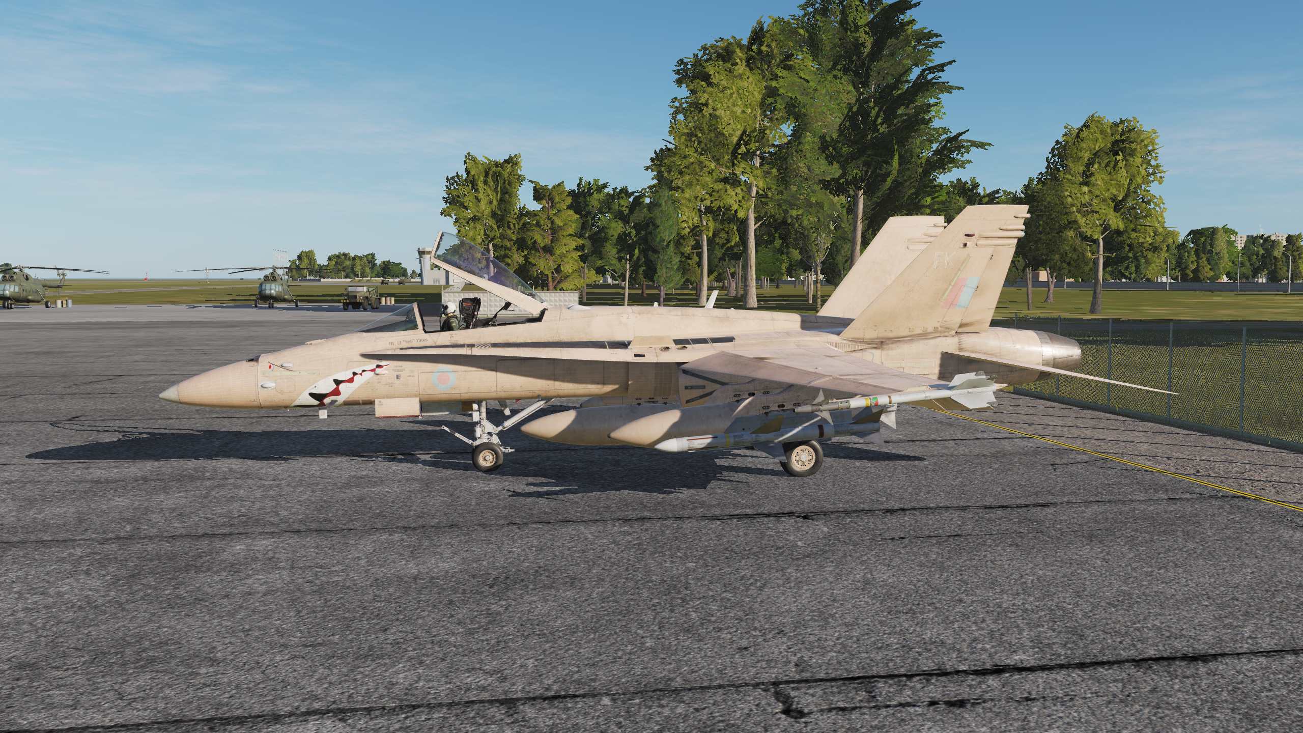 Fictional 16 sqn RAF FA-18 Desert Skin
