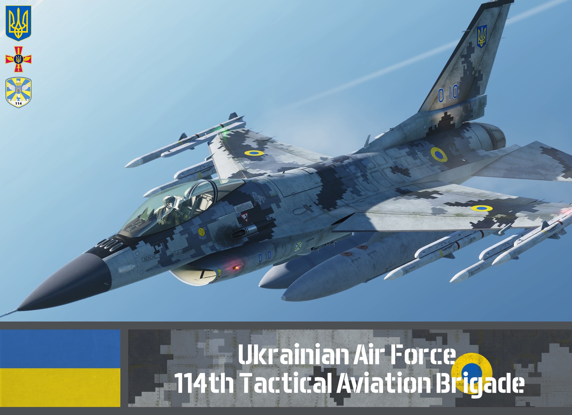 F-16C - 114th Tactical Aviation Brigade, Digital Pixel | Ukraine (Fictional)