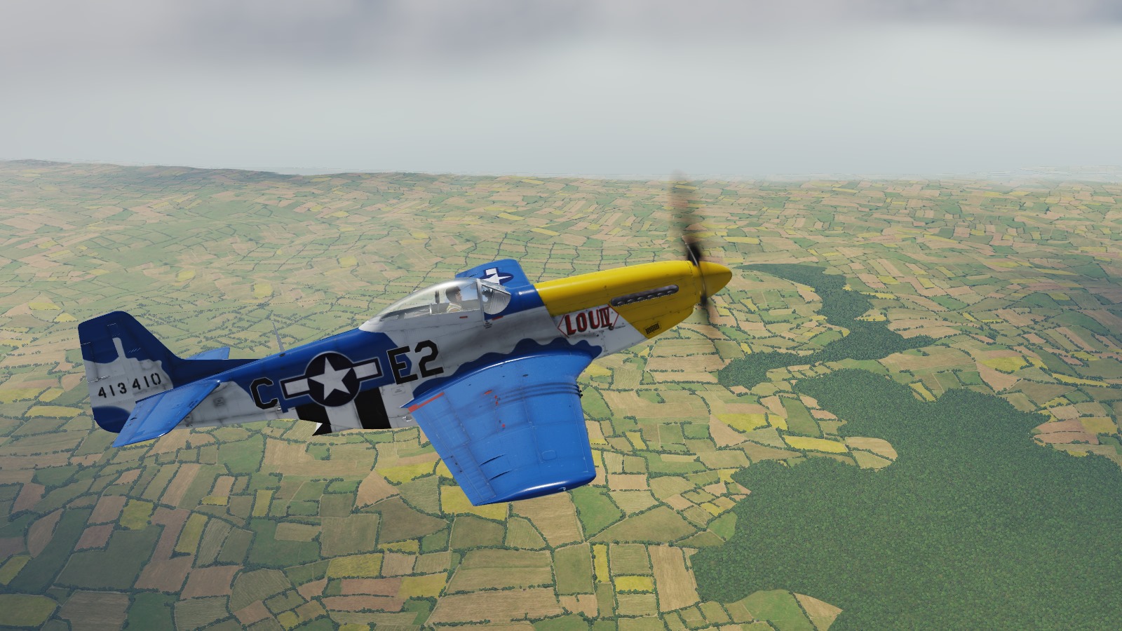 P-51 Mustang E2-C Nicknamed "Lou IV" - Blue