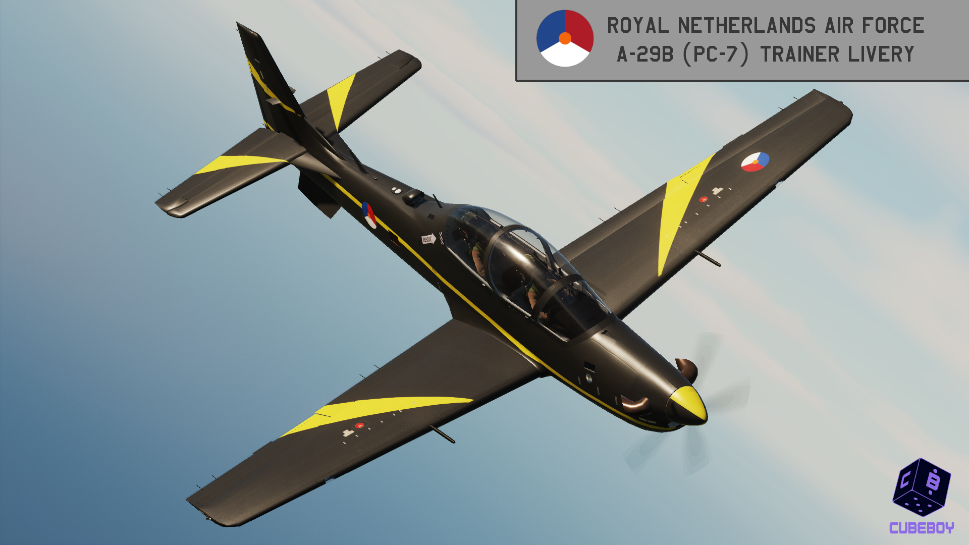 RNLAF A-29B (PC-7) Trainer Livery for the Community A-29B Mod
