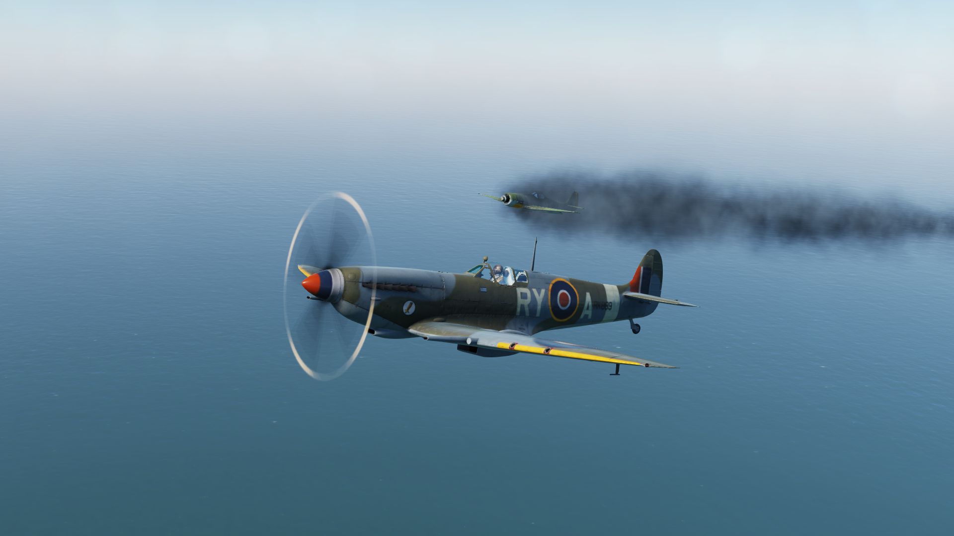 Spitfire Mk.IXe, RK889, S/Ldr. Otmar Kučera, commander of 313. Sqdn., based at Manston, July 1945