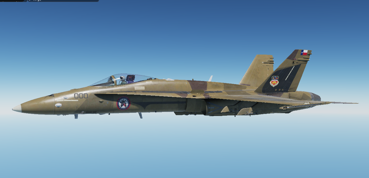 149th Virtual Fighter Wing F/A-18C Tan Splinter Livery 