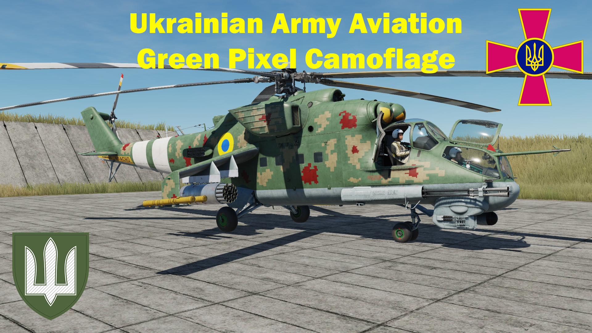 Mi-24 Green Pixel Camo of Ukrainian Army Aviation (Semi-Fictional) (Old)