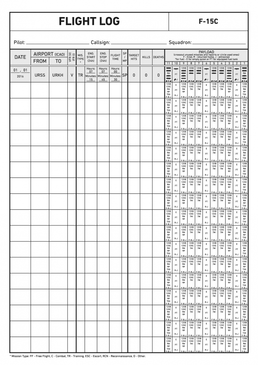 Drone Flight Log Template