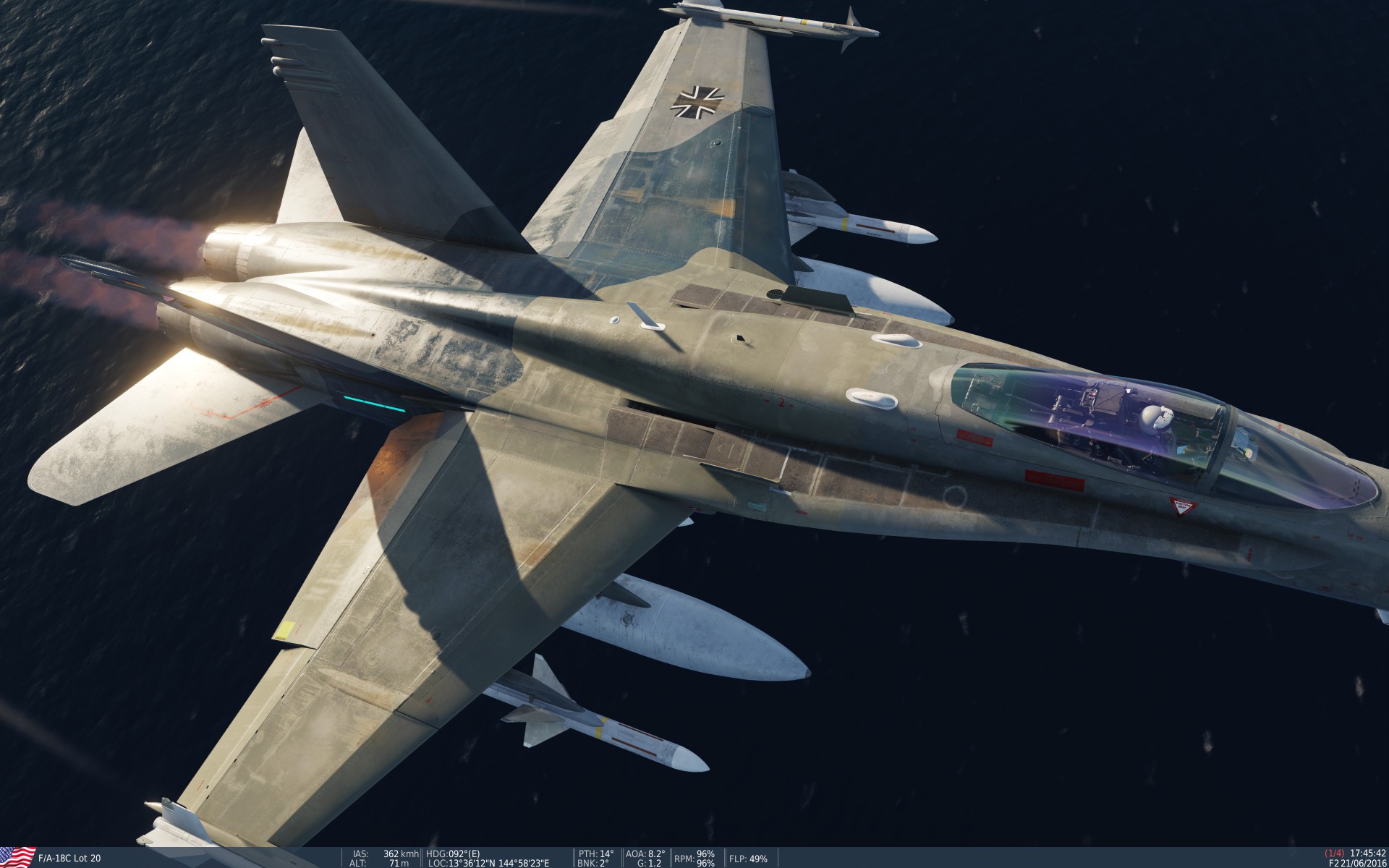 F/A-18C Hornet Bundeswehr Marinefliegergeschwader Norm 87-Skin (Fictional)