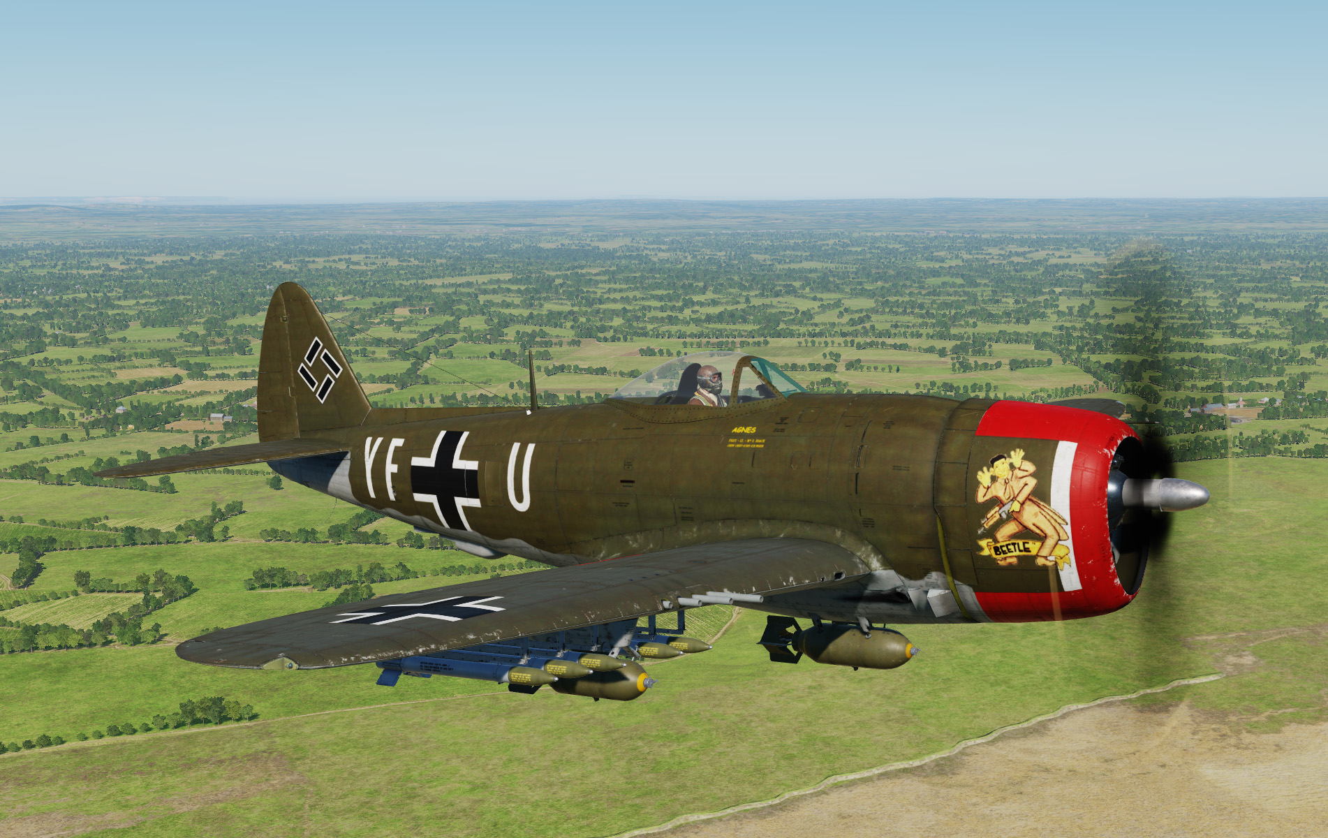 P-47D-30 'Beetle' in Luftwaffe markings