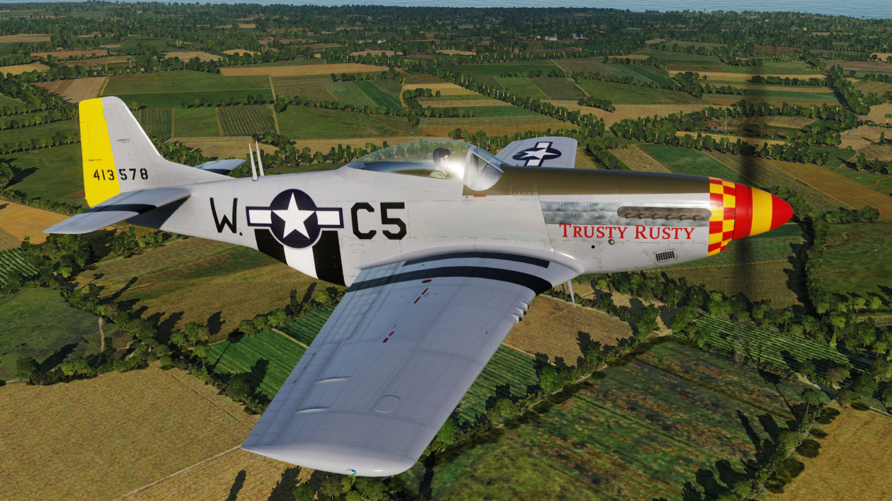 USAF_364thFS_357thFG_C5-W_Trusty Rusty.