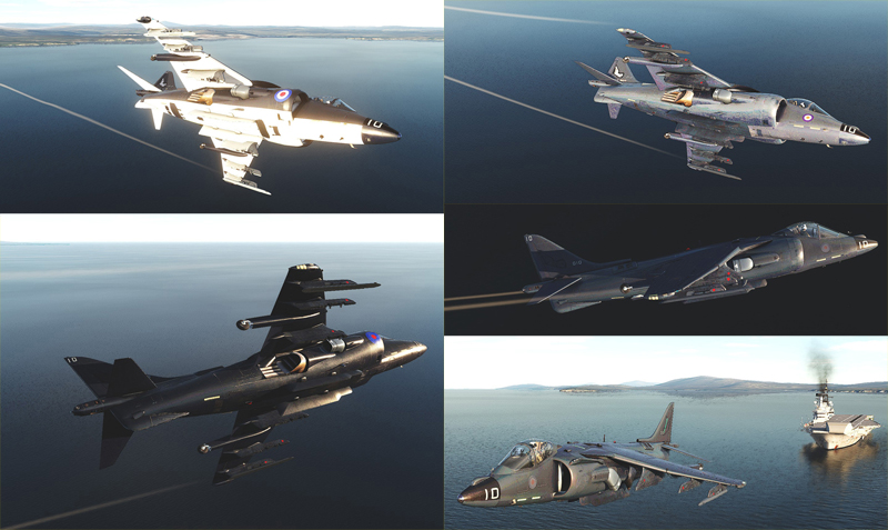 RN FRS1 Sea Harrier Falklands Skin Pack for AV-8B