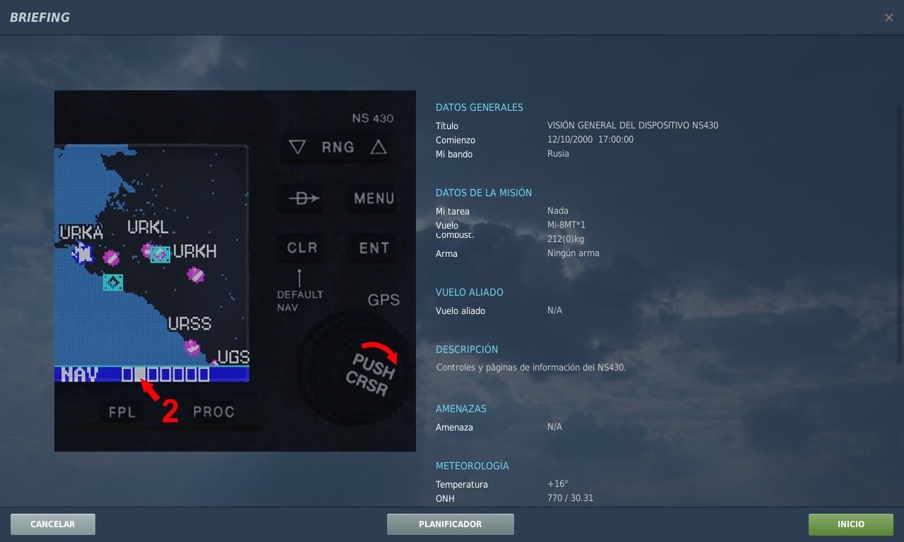 Misiones de Entrenamiento de DCS NS430 para el Mi-8MTV2 en español