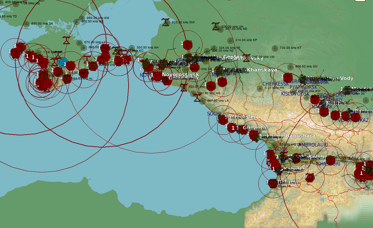 Soviet SA-2/3/5 sites Caucasus