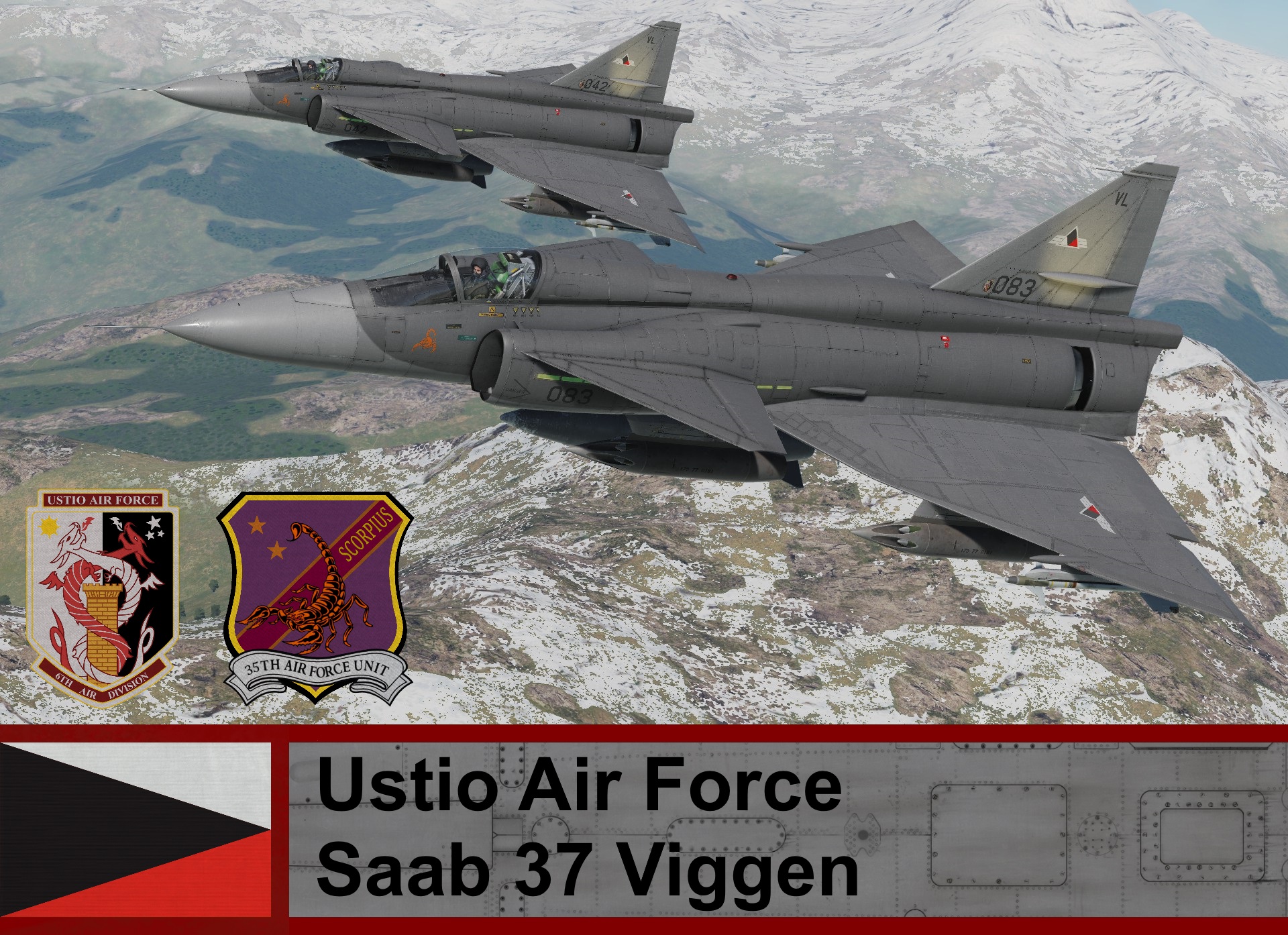 Ustio Air Force AJS-37 Viggen - Ace Combat Zero (35th AFU)