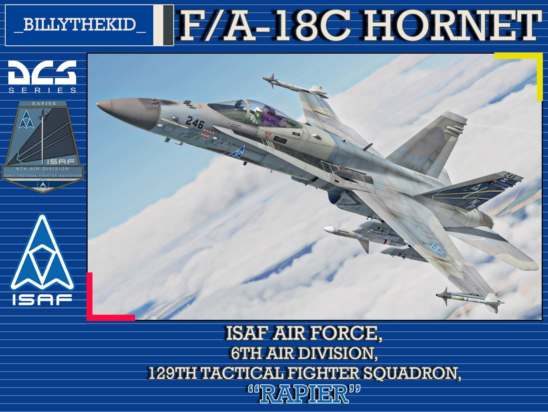 Ace Combat - ISAF Air Force - 6th Air Division - 129th Tactical Fighter Squadron "Rapier" F/A-18C Hornet