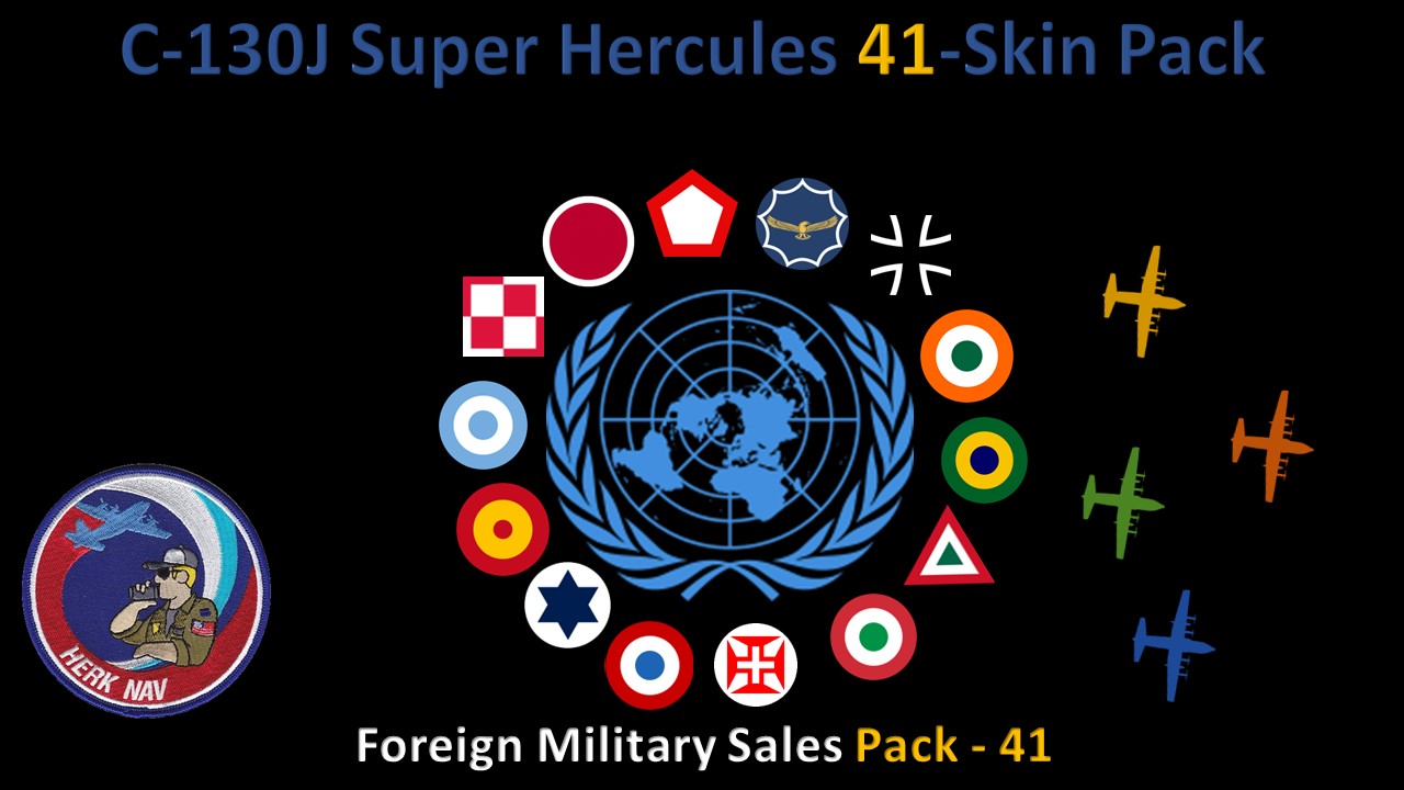 ***NEW 1AUG22***  C-130J Super Hercules 41-Skin FMS Pack V2.8.3
