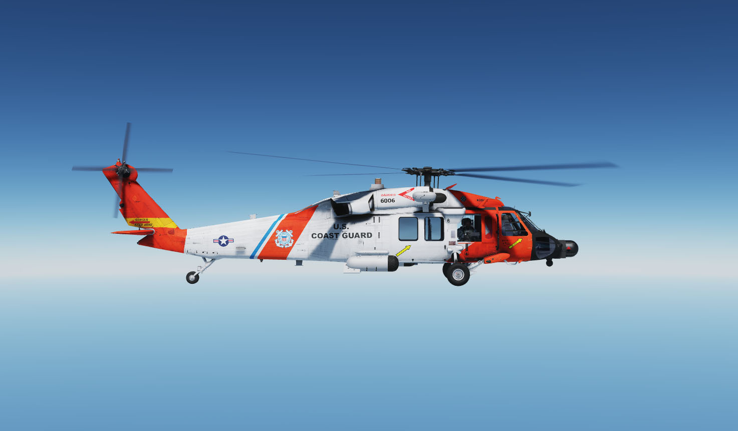 UH-60 US Coast Guard Livery and Attachments Mod